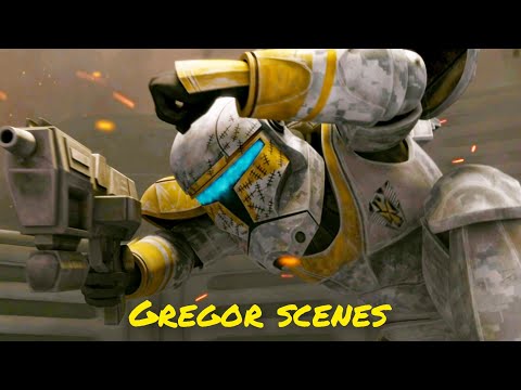 All Captain Gregor scenes - The Clone Wars, The Bad Batch, Rebels