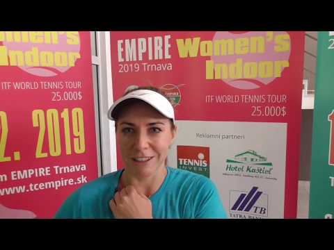 EMPIRE Women's Indoor 2019 1R, Kristina KUCOVA (SVK) - Michaela HONCOVA (SVK) 6-1 6-4
