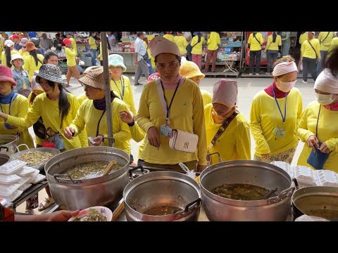 Variety of Foods Are Selling in Front of Garment Factory in Phnom Penh City, Cambodia