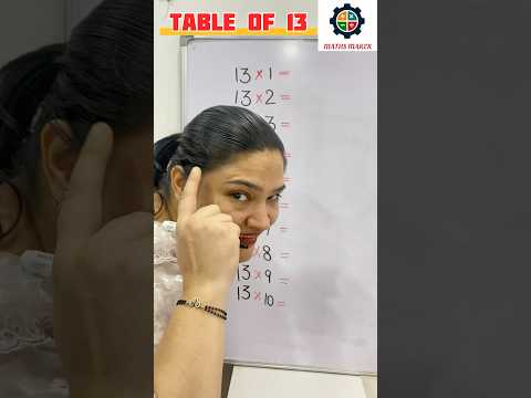 Easy way to learn table of 13/ table of 13/ 13 ka pahada #maths #shorts #tabletrick #explore #viral