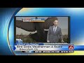 Bird gives weatherman a big scare