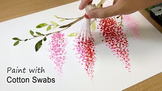 Cotton Swabs Painting Technique for Beginners | Basic Painting
