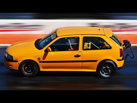 Gol turbo B -  0 a 250km/h em  10.1s DESTRACIONANDO...