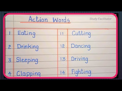 action words || 50 action words in english @Studyfacilitator