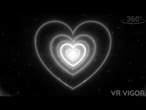Neon Lights Love 🖤 Heart Tunnel Video #neonheart #hypnotize #360vr