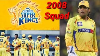 Chennai Super Kings 2008 Team Full Squad | Csk 2008 | CSK | Ipl | All about cricket Only | DLF IPL |