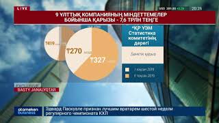 9 Ұлттық компанияның міндеттемелер бойынша қарызы - 7,6 трлн теңге