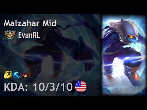 Malzahar Mid vs Twisted Fate - EvanRL - NA Challenger Patch 6.21