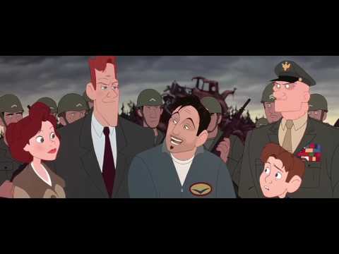 With the help of the boy, the iron giant was perfectly hidden in the scrap yard