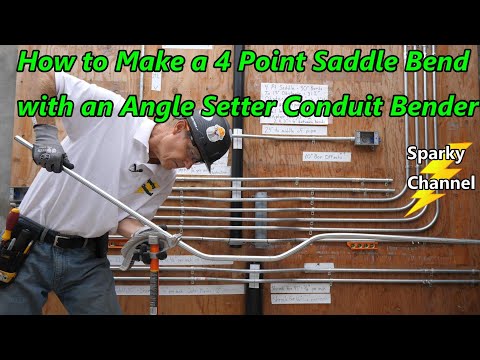How To Make a 4 Point Saddle Bend with an Angle Setter Conduit Bender