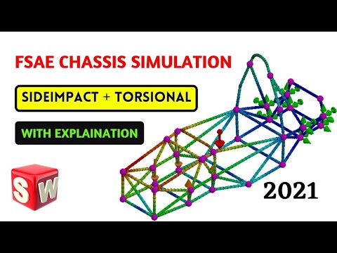 FSAE Chassis Torsional Analysis and Side Impact Analysis in SolidWorks | SolidWorks Tutorial 🔥2021🔥