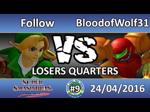 Melee @ Cosmagame #9 - Losers Quarters - Follow (Link) vs BloodofWolf31 (Samus)