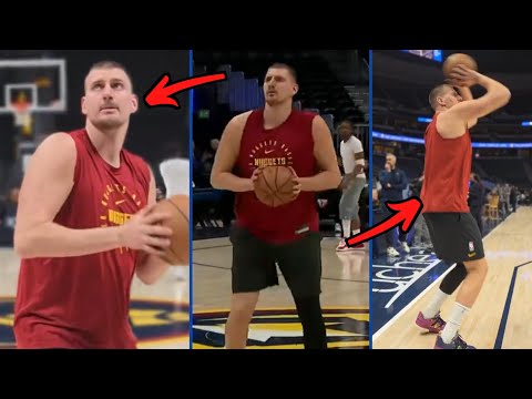 Nikola Jokic Getting Some Shots Up Pregame Before Denver Nuggets vs. Pistons Game!