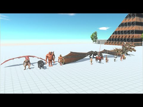 FANTASY + ANCIENT HUMANS  VS 2X FACTION Animal Revolt Battle Simulator