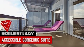 Accessible Gorgeous Suite | Virgin Voyages Resilient Lady | Full Walkthrough Room Tour & Review 4K