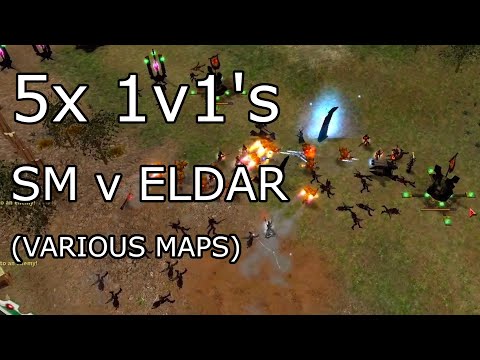 5 Space Marine vs Eldar 1v1's (Duzzyminister) | Dawn of War: Soulstorm