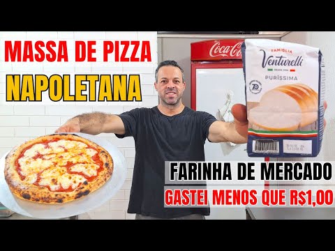 NAPOLETAN PIZZA DOUGH WITH 4 INGREDIENTS I NATIONAL FLOUR AND COSTS LESS THAN R$1.00