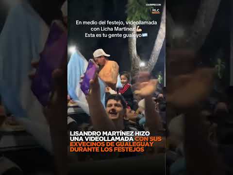 Lisandro Martínez en videollamada con sus ex vecinos #shorts