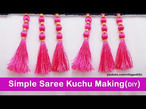 How to make saree kuchu,simple saree kuchu,silk thread saree tassel,saree kuchu design#03,kuchulu Video