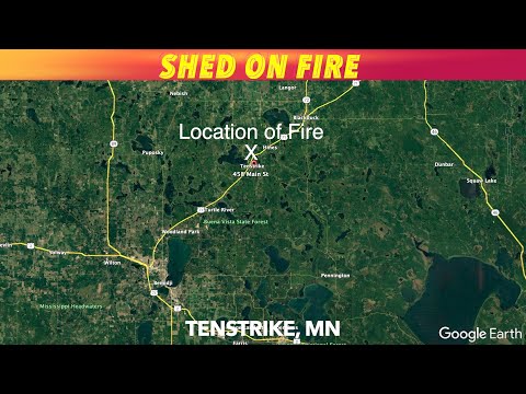 Early Friday Morning Shed Fire In Tenstrike, MN
