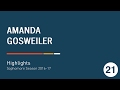 Amanda Gosweiler Sophomore Season