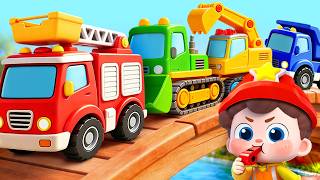 🔴LIVE | Wheels on the Construction Trucks | Digger, Mixer | Nursery Rhymes & Kids Songs | BabyBus