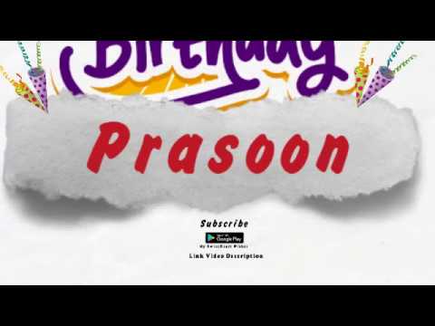Happy Birthday Prasoon