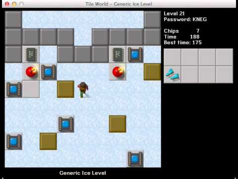 CCLP1 level 21 solution - 175 seconds
