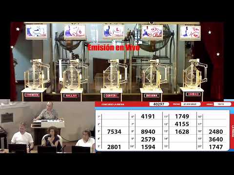 Sorteo de Quiniela LA PREVIA  N°40297  - 21/03/2023 – 10:15hs.-