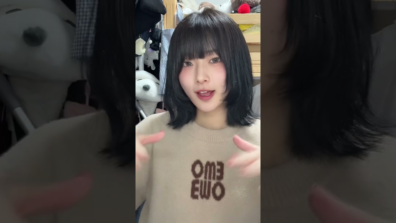 前髪パッツンの方が似合ってるかなー？✂️ #レイヤーカット #tiktok #youtubeshort