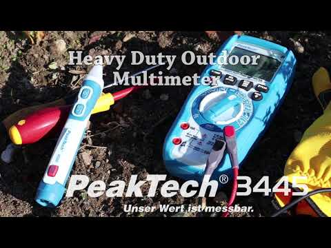 PeakTech 3445 Outdoor Digital Multimeter, Waterproof, Bluetooth - Deutsch