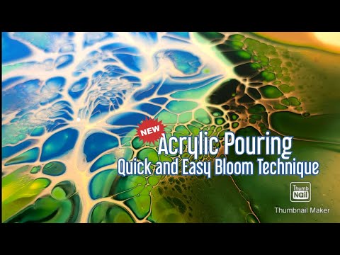#1 Acrylic Pour | SheleeArt Bloom Technique | Paint Spin | Welcome to my Channel!