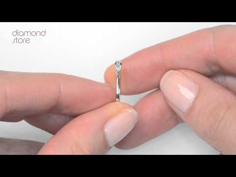 E5884 - Diamond 0.02ct 9K White Gold Trilogy Ring