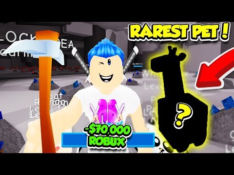 I Spent 70,000 ROBUX To Unlock THE RAREST PET In PET MINING SIMULATOR!! (Roblox)