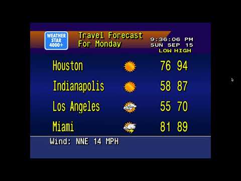 WeatherStar 4000 simulator- September 15, 2024