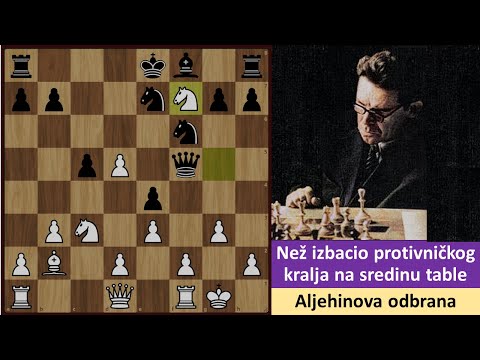Rašid Gibjatovič Nežmedinov izbacio protivničkog kralja na sredinu table - Aljehinova odbrana