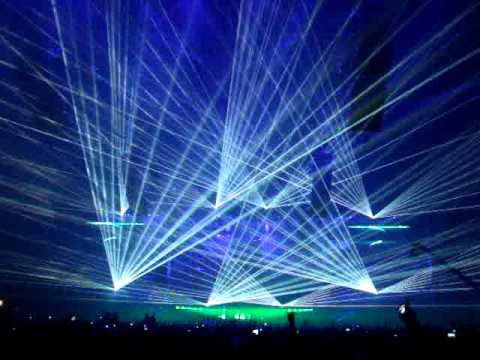 Hard Bass 2011 Team Green LASER SHOW Headhunterz - The Message Is Hardstyle