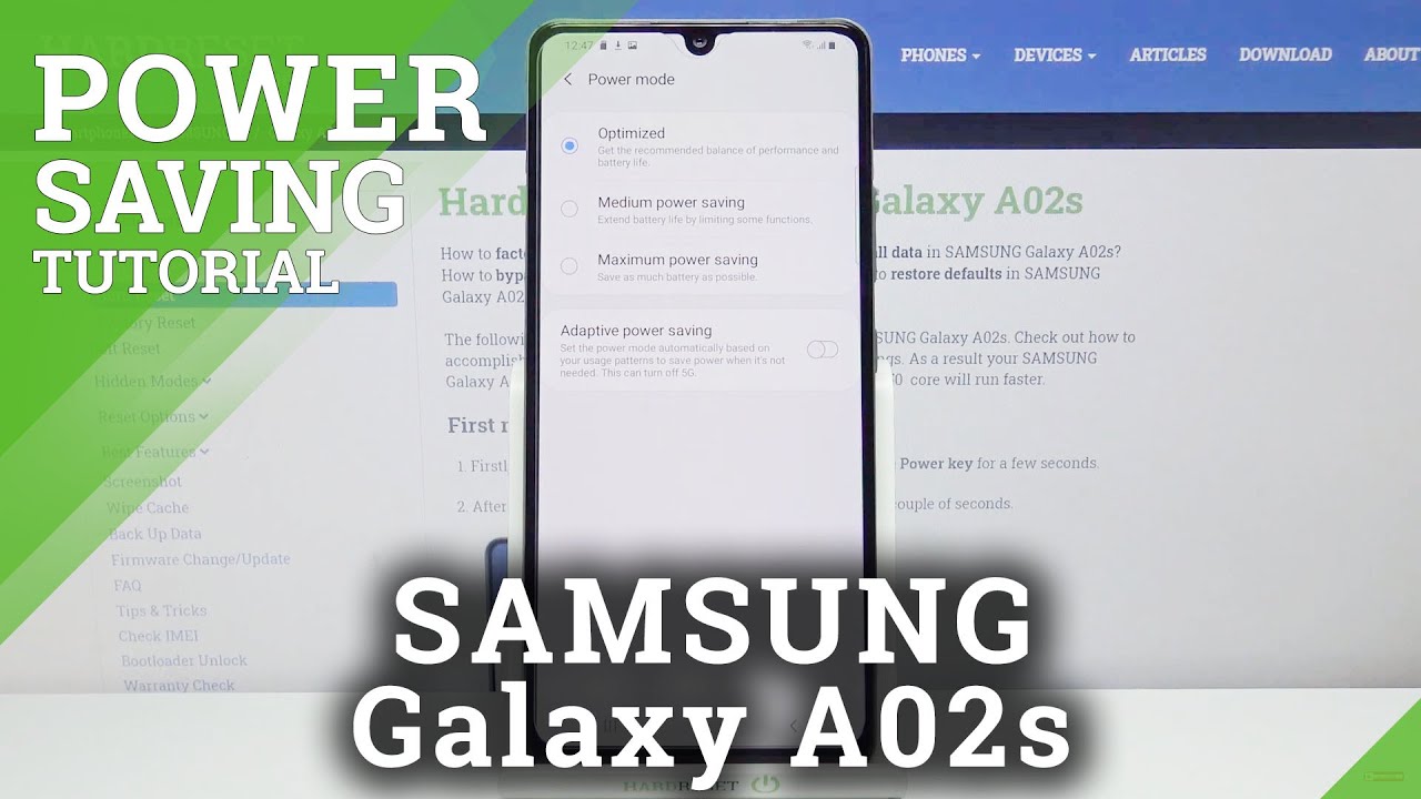 How to Activate Power Saving Mode in SAMSUNG Galaxy A02s – Extend Battery Life