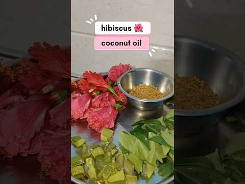 hibiscus hair oil 🌺| coconut oil for hair | how to use hibiscus for hair #shorts #hairgrowth