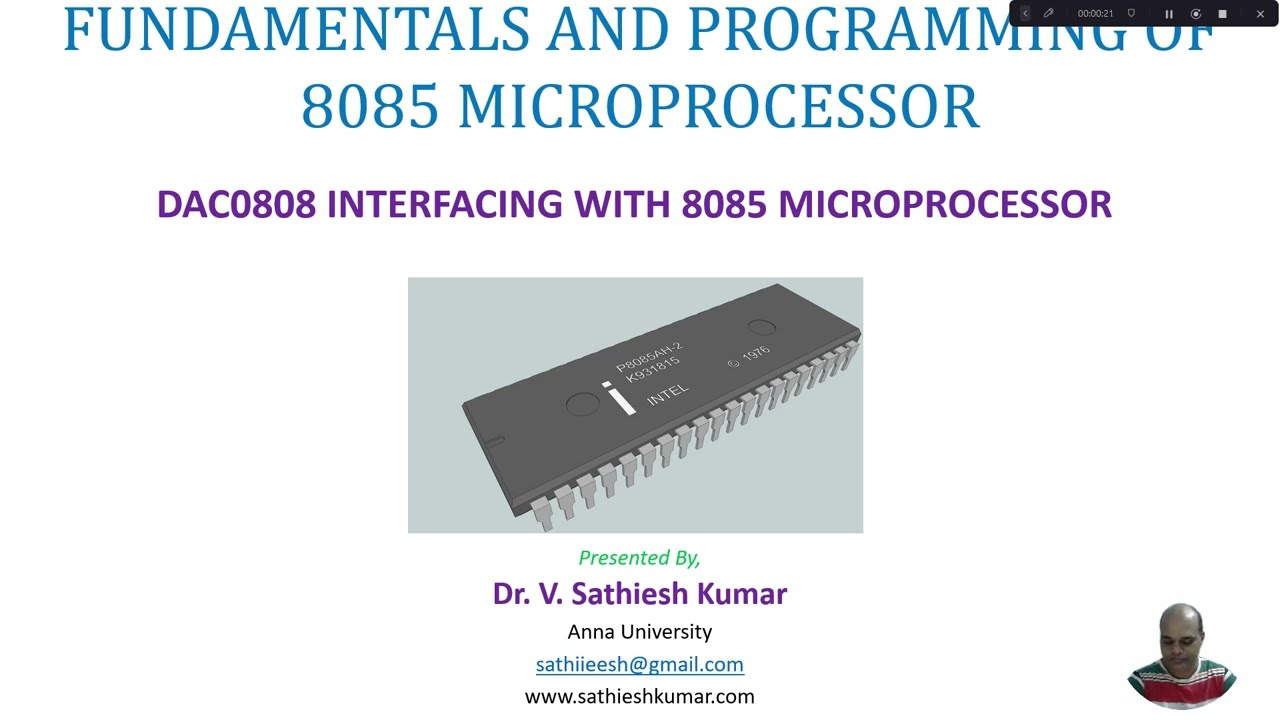 DAC Interfacing with 8085 Microprocessor