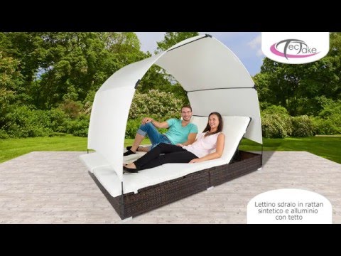 Mendler Poltrona da Spiaggia Sedia a Sdraio Strandkorb HWC-A11 polyrattan ~ Beige