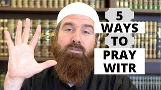 5 different ways to pray Witr