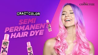Crazy Color Semi Permanent Hair Color Cream - Bubblegum Blue