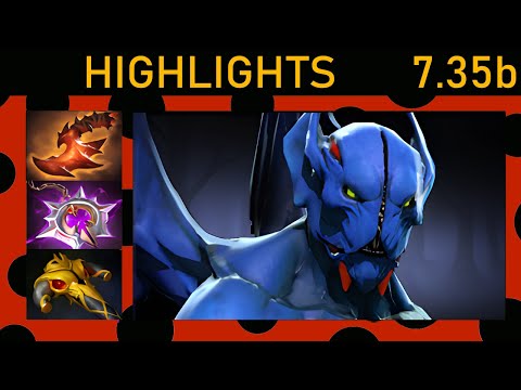 ⭐Night Stalker 15+ Kills! Offlane Highlights 7.35b - Dota 2 Top MMR
