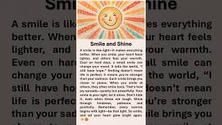 Smile And Shine “Start Today, Do Confidently Tomorrow!”  #affirmations #boostyourconfidence #smile