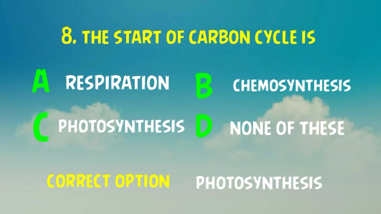 Mcqs on carbon cycle|| biological cycle|| carbon cycle|| QUIZ CENTRE