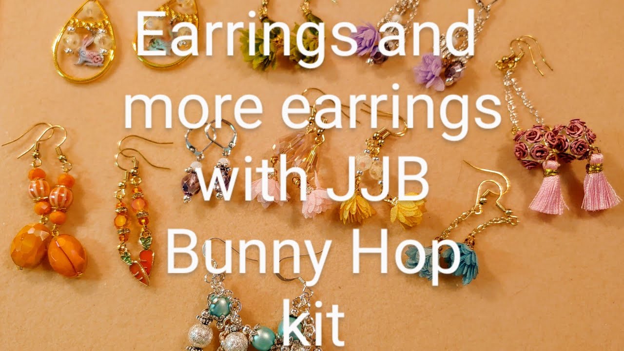 Lots of finished earrings!! with the Jesse James Beads Bunny Hop kit