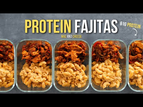 61 g Protein – Wochenvorrat | Hähnchen-Fajita-Makkaroni mit Käse