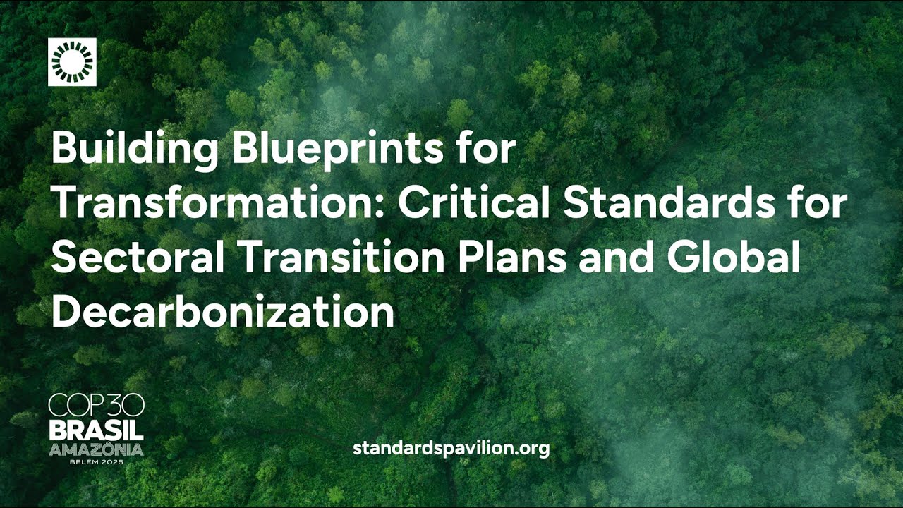 COP30 - Building Blueprints for Transformation: Standards for Sectoral Transition Plans