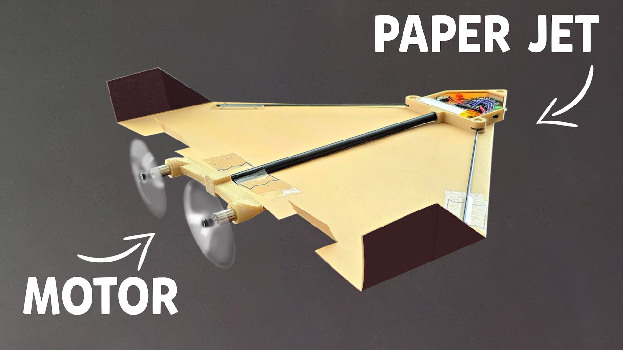 DIY Paper Jet with Wi-Fi Control | 3D Printed RC Airplane with Long Range Flight Test